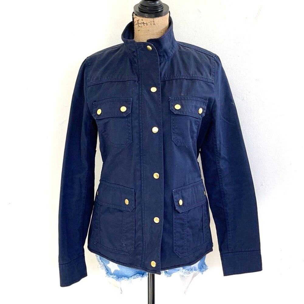 J. CREW DOWNTOWN FIELD navy blue jacket size Small - Picture 3 of 14